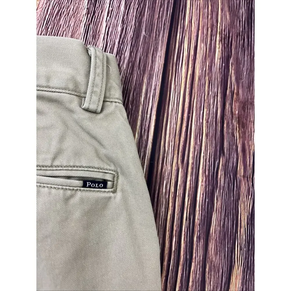 Polo Ralph Lauren Chino Beige Cotton Pants Mens Size 30x32 (Actual 30x31)